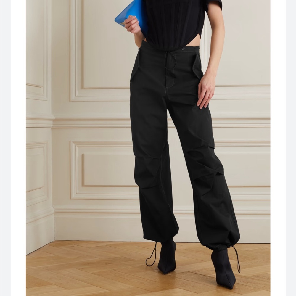 Dion Lee Black Toggle Parachute Pants